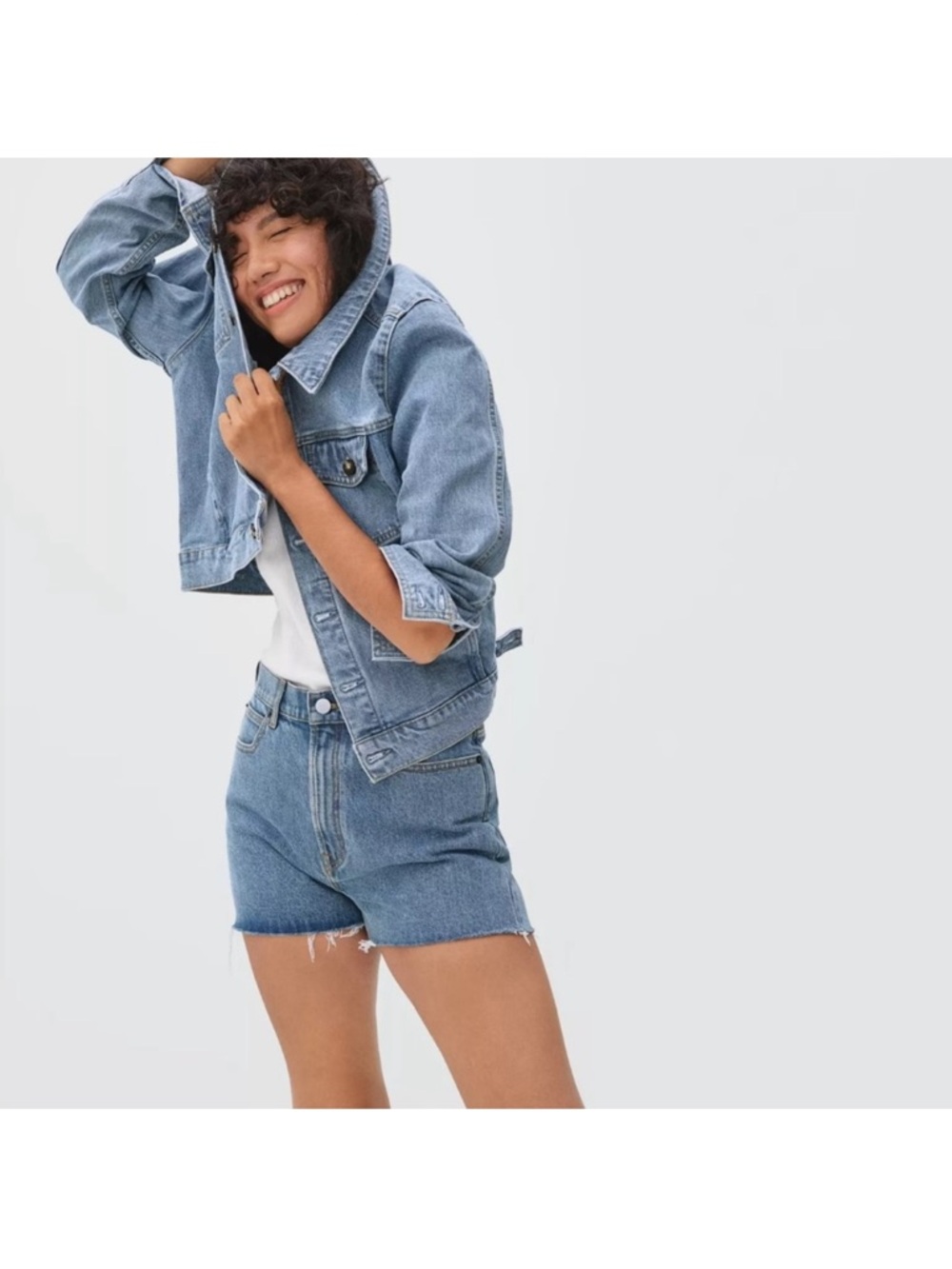 Everlane The Way High Denim Short